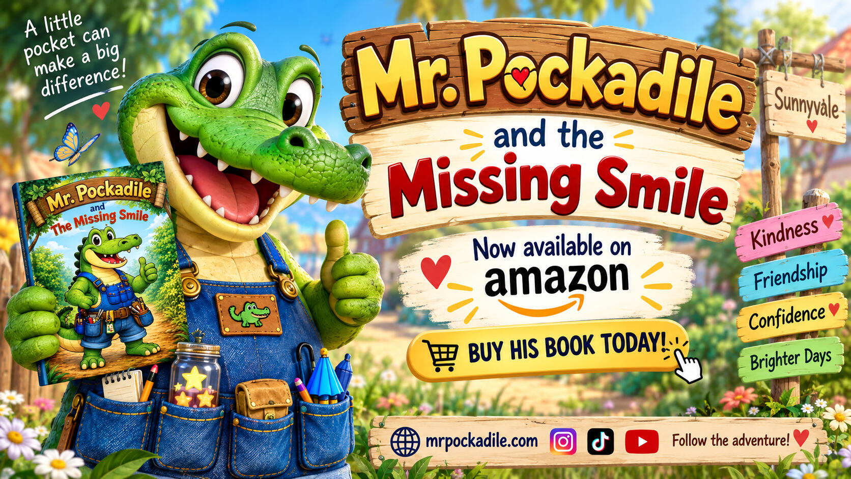 Mr Pockadile and the Missing Smile A colourful story about kindness, helping others and how one little act can make a big differ